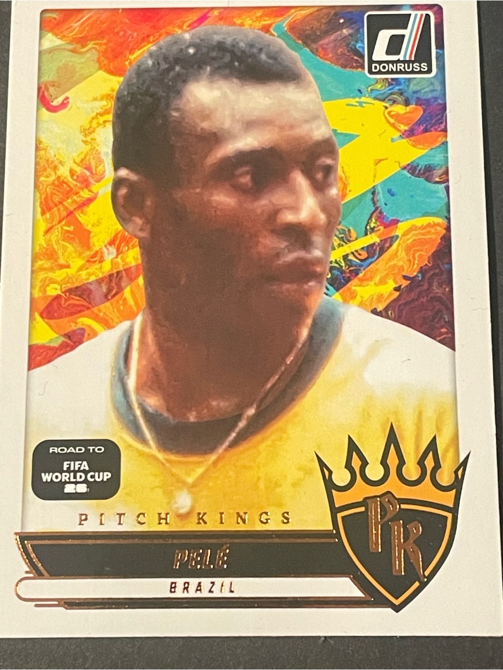 2025/26 Panini Donruss Road to FIFA World Cup Pitch Kings Pele Brazil Card - Picture 3 of 6